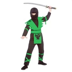 Boys Ninja Assassin Red Black Japanese Halloween Costume -Trendy Toy Store EB 4141 opt