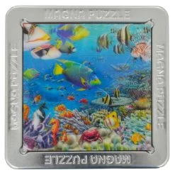 3D Picture Magna Puzzle Square Magnetic Tiles 16 Piece Tin 15cm -Trendy Toy Store GBC21027 opt