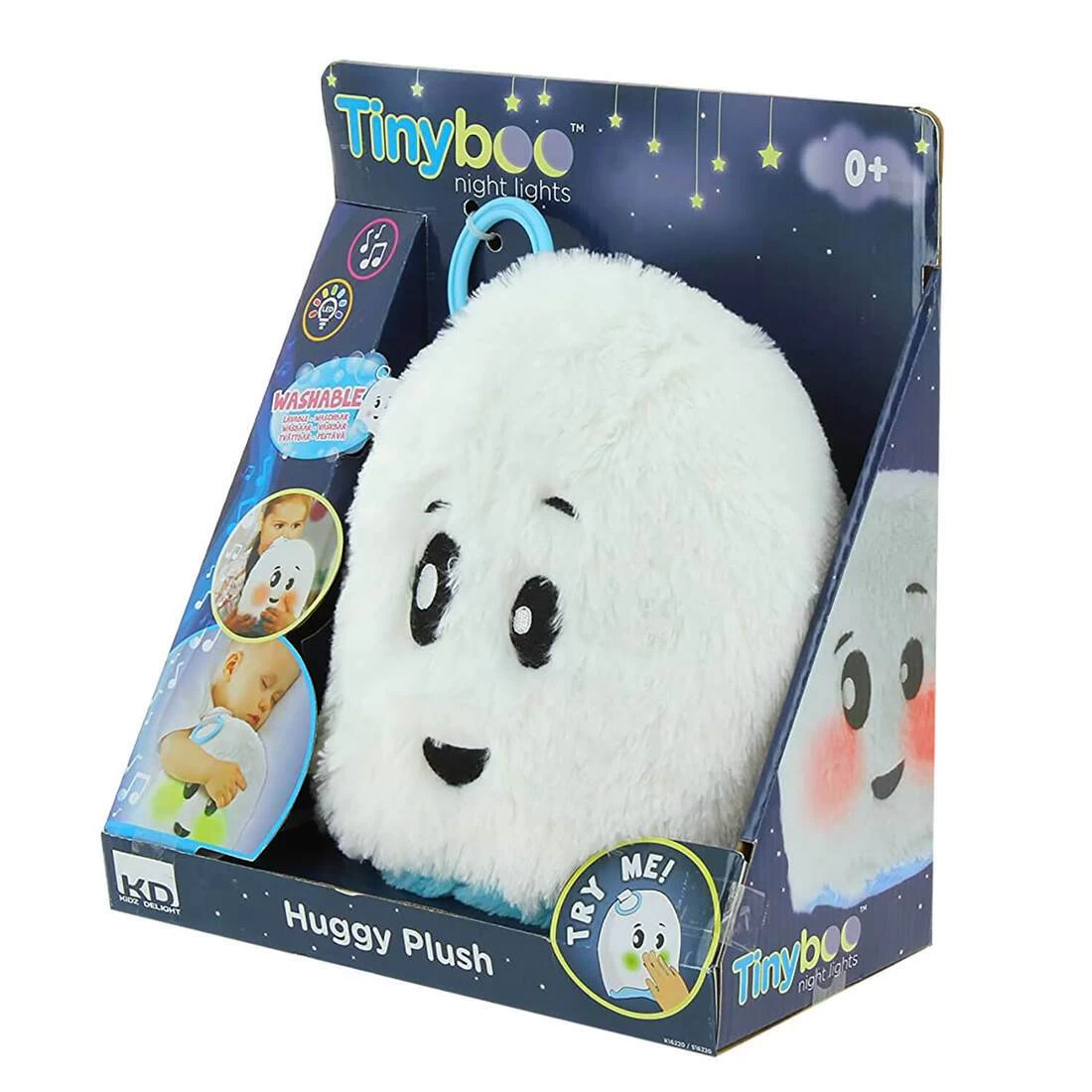 Tiny Boo Huggy Plush Night Light LED Lullabies Music 20cm 1 Tiny Boo Huggy Plush Night Light LED Lullabies Music 20cm