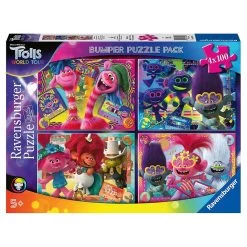 Ravensburger Trolls World Tour Bumper Jigsaw Puzzle Pack 4 X 100 Pieces