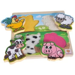 Eichhorn Wooden Puzzle Farm Animals With Fabric 5 Pieces Age 1+ 9 Eichhorn Wooden Puzzle Farm Animals With Fabric 5 Pieces Age 1+ -Trendy Toy Store GRA100003687 6474 5 opt