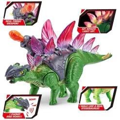 Robo Alive Dino Wars Stegosaurus Light Up Moving Roars 30cm -Trendy Toy Store GRA38422 6460 4 opt