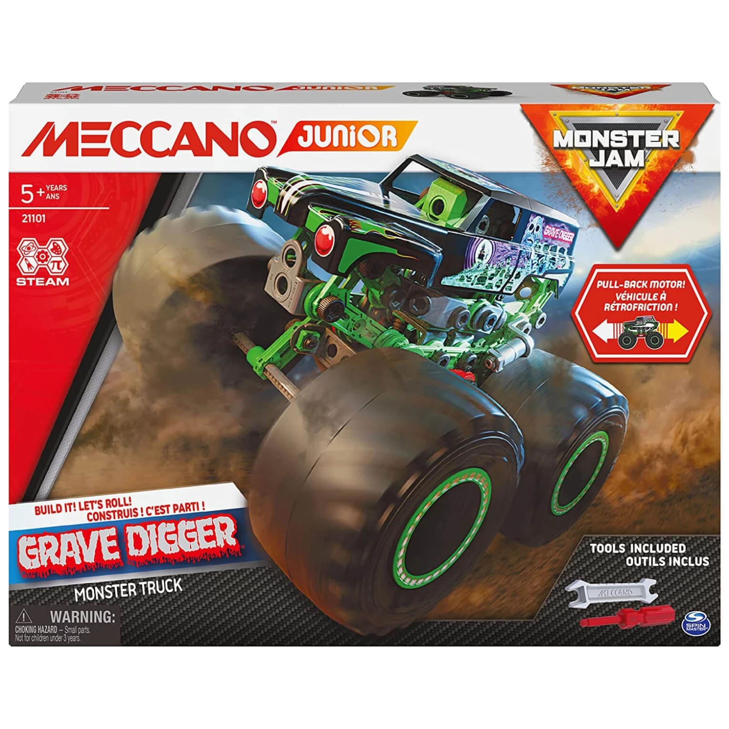 Meccano Junior Grave Digger Monster Truck Building Set 127 Pieces 1 Meccano Junior Grave Digger Monster Truck Building Set 127 Pieces
