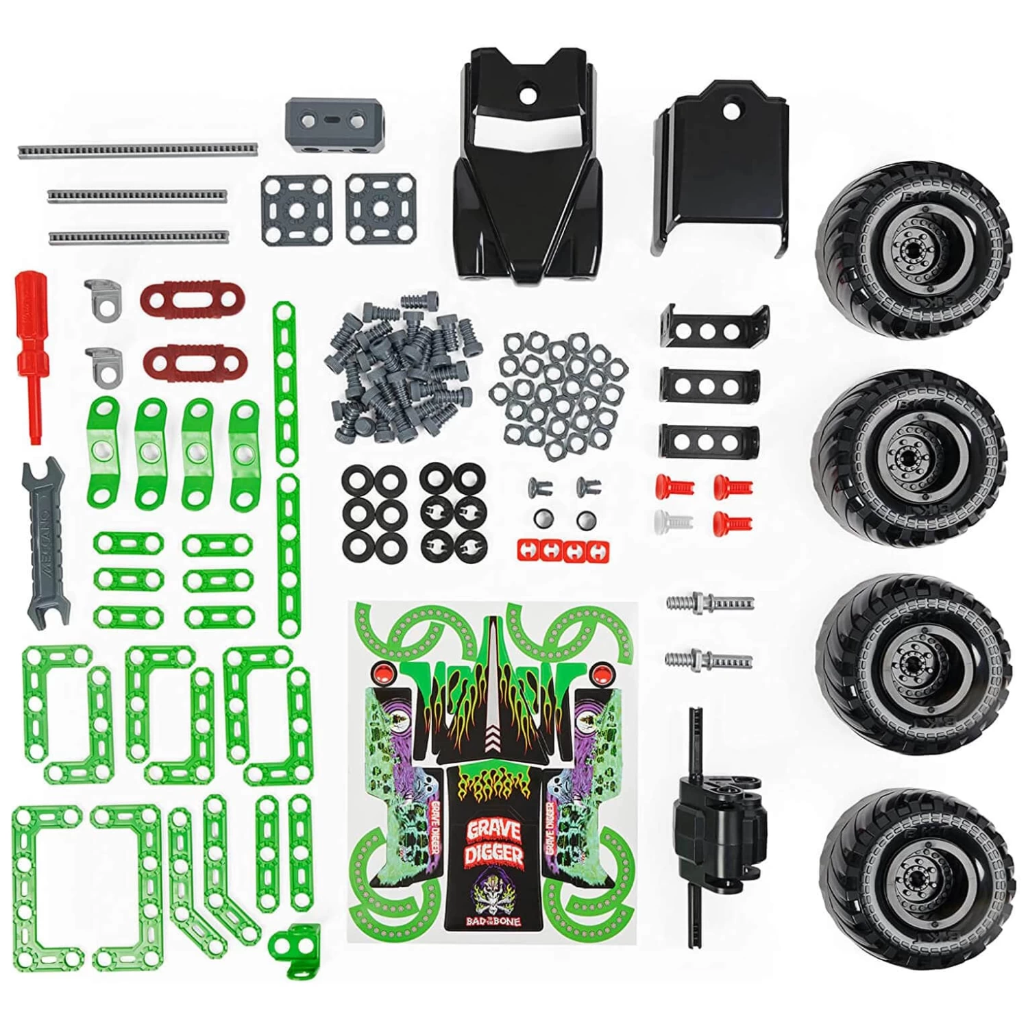 Meccano Junior Grave Digger Monster Truck Building Set 127 Pieces 3 Meccano Junior Grave Digger Monster Truck Building Set 127 Pieces - Image 3