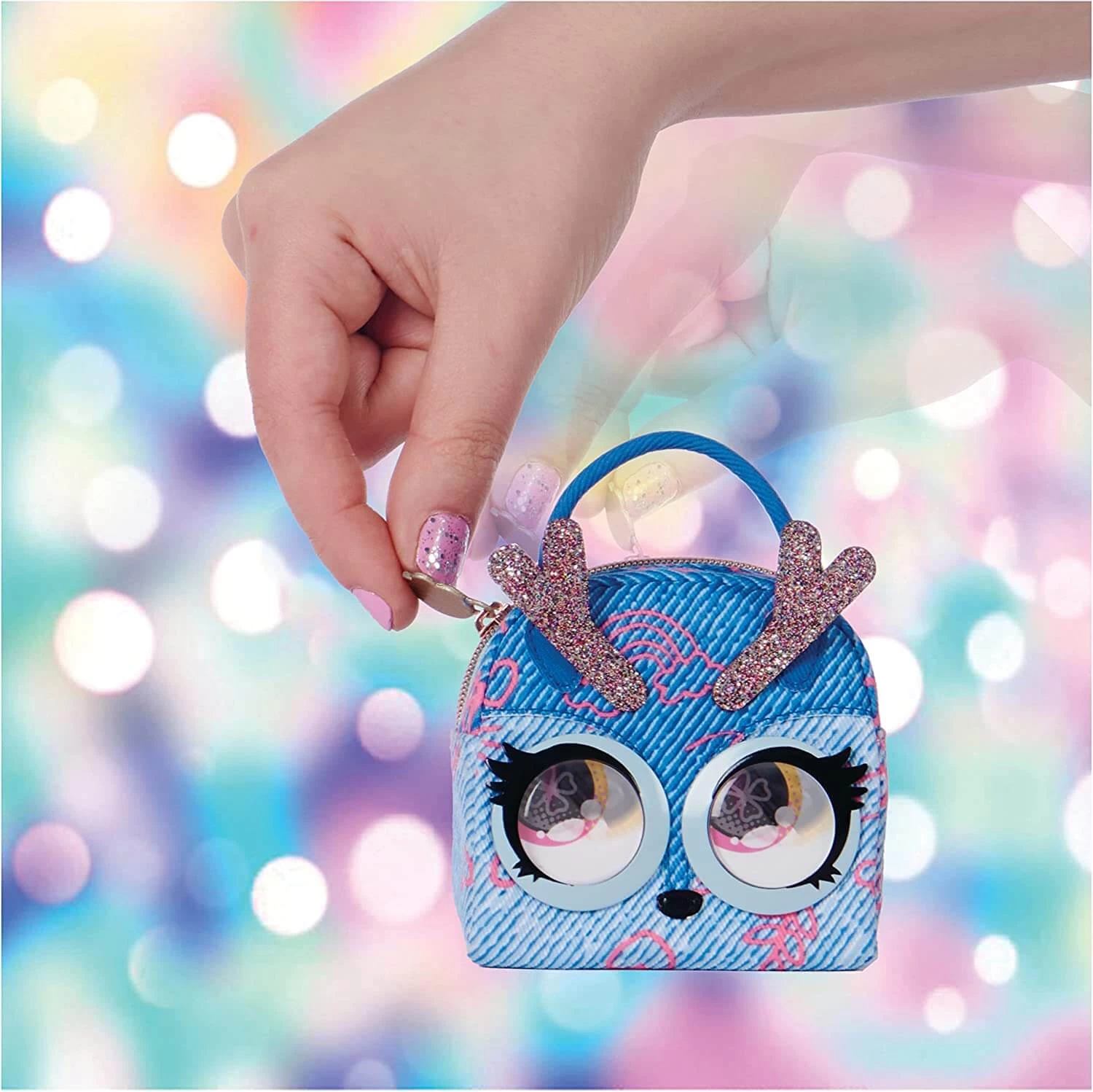 Purse Pets Micros Mini Handbag Rolling Eyes Zip Closing 9cm 2 Purse Pets Micros Mini Handbag Rolling Eyes Zip Closing 9cm - Image 2