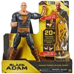 DC COMICS Power Punch Black Adam Action Figure 15+ Sound Effects 30cm