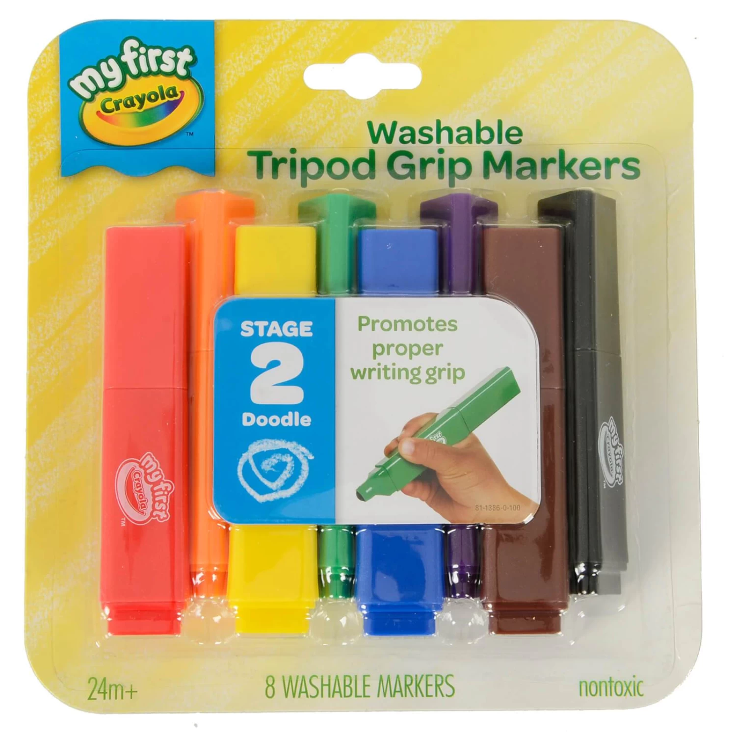 Crayola Tripod Grip Markers Washable Triangle Shape 8 Pack 1 Crayola Tripod Grip Markers Washable Triangle Shape 8 Pack