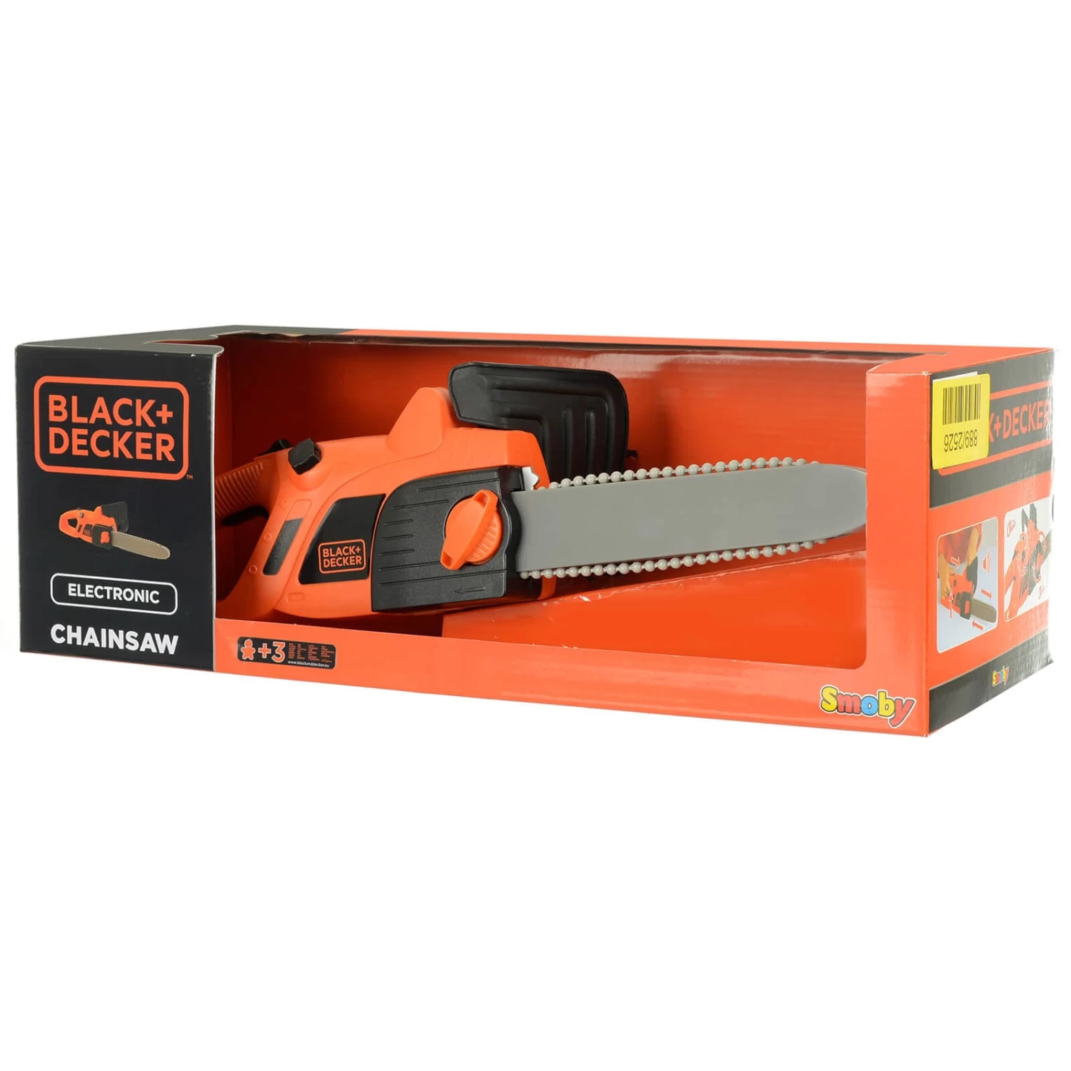 Smoby Black & Decker Electronic Chainsaw Realistic Sounds Action 1 Smoby Black & Decker Electronic Chainsaw Realistic Sounds Action