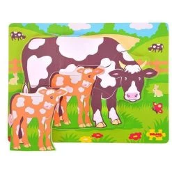 Bigjigs Chunky Puzzle Mum & Baby Cow Wooden Jigsaw Game -Trendy Toy Store GRABB009 1600 2 26988.1520524818.1100.1100
