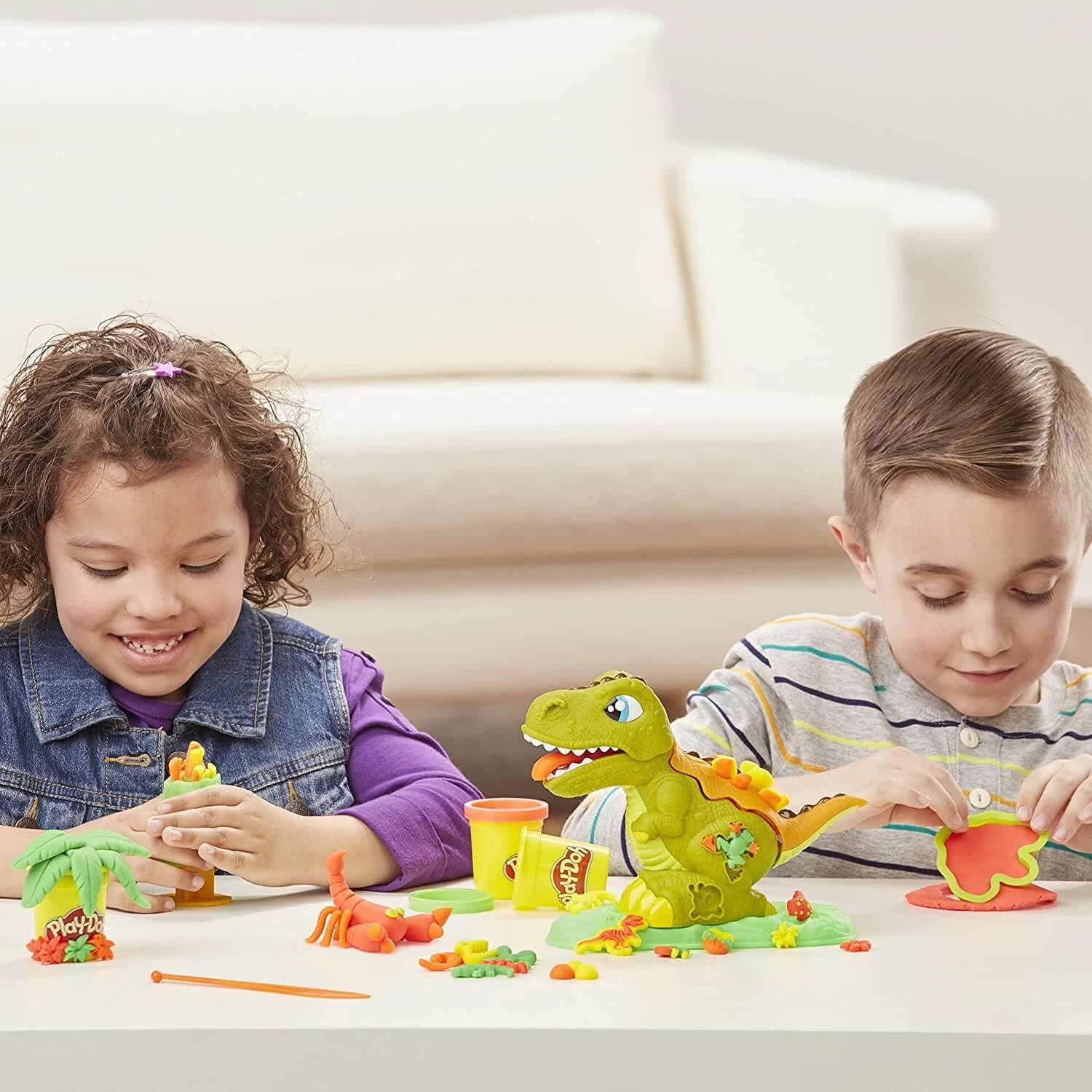 Play-Doh Rex The Chomper Set Dinosaur Interactive Figure 4 Tubs 2 Play-Doh Rex The Chomper Set Dinosaur Interactive Figure 4 Tubs - Image 2