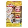 Play-Doh Metallics Compound 6 Tubs Glitter Dough Gold Roller