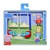 Peppa Pig Outside Fun Playground Playset Swings Seesaw 2 Figures