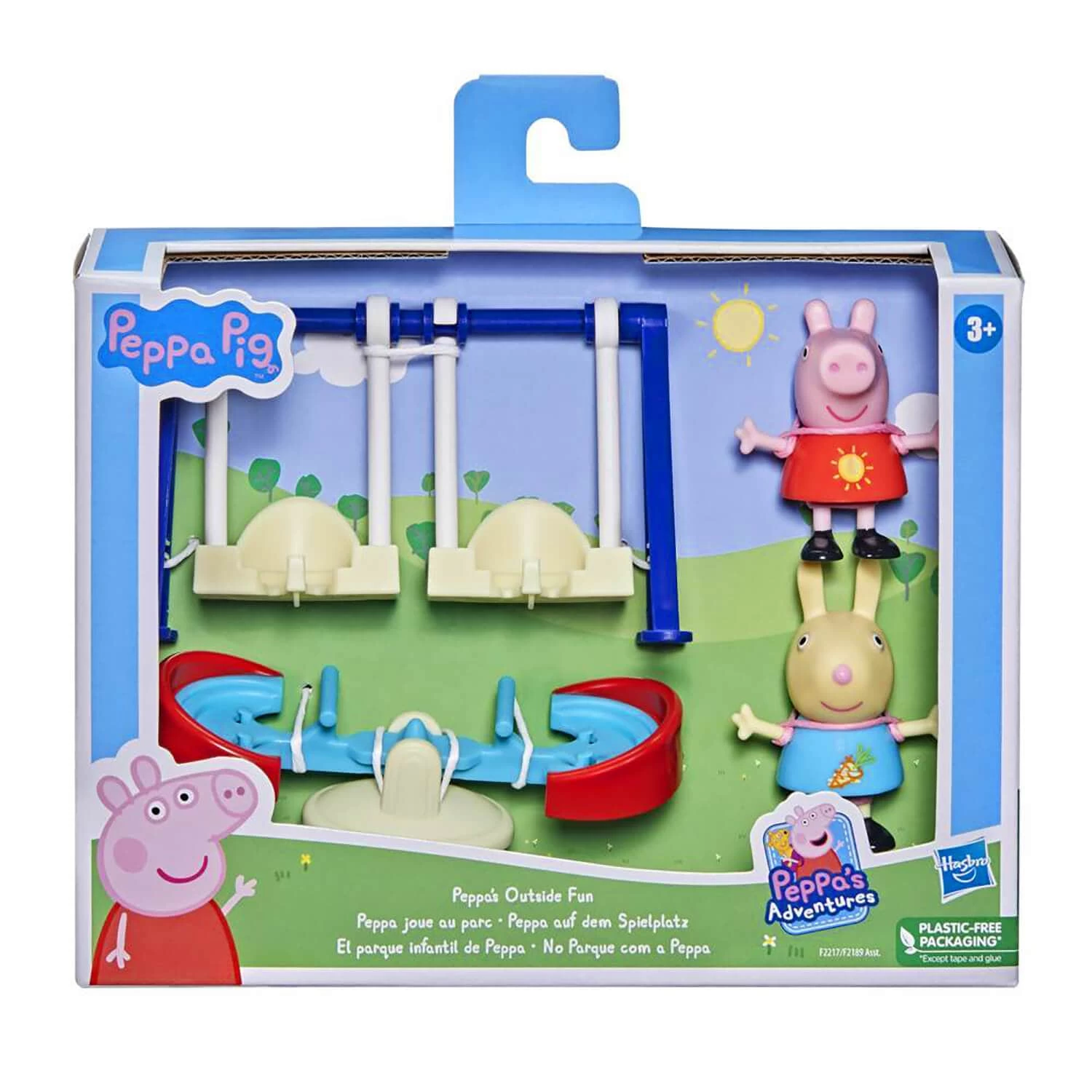 Peppa Pig Outside Fun Playground Playset Swings Seesaw 2 Figures 1 Peppa Pig Outside Fun Playground Playset Swings Seesaw 2 Figures