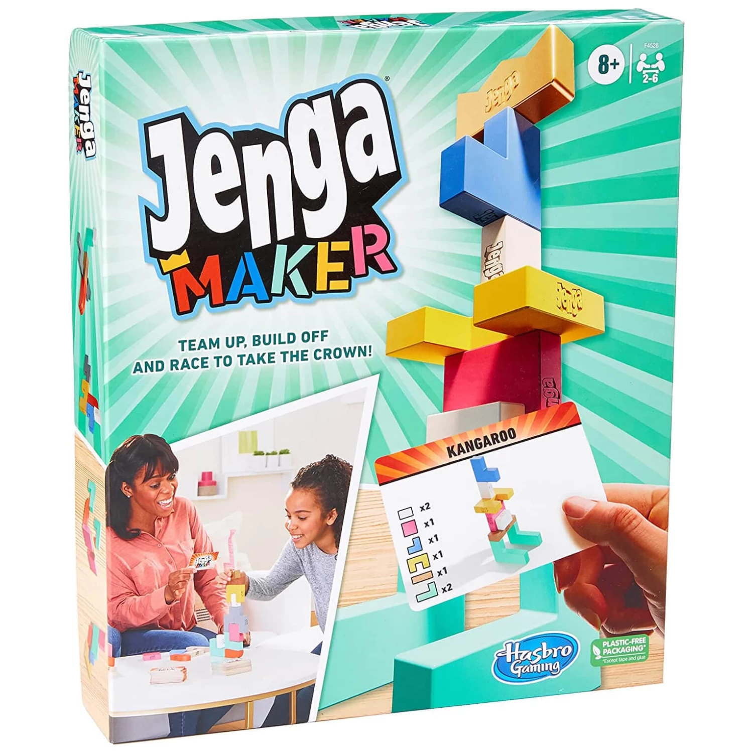Hasbro Jenga Maker Family Game Build Race 28 Wooden Blocks Age 8+ 1 Hasbro Jenga Maker Family Game Build Race 28 Wooden Blocks Age 8+