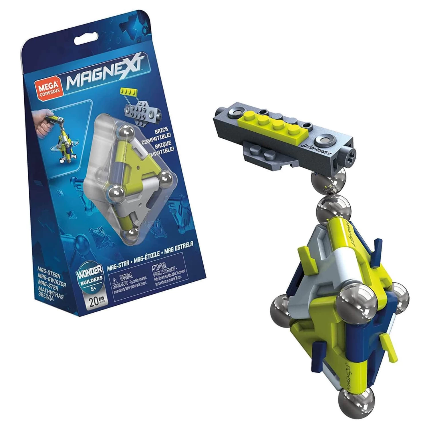 Mega Construx Magnext Mag-Star Building Set 20 Pieces 2 Mega Construx Magnext Mag-Star Building Set 20 Pieces - Image 2