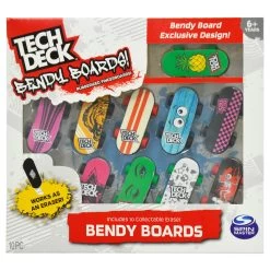 SPIN MASTER Pack Of 10 Tech Deck Bendy Boards Finger Skateboard Eraser