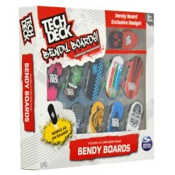 SPIN MASTER Pack Of 10 Tech Deck Bendy Boards Finger Skateboard Eraser -Trendy Toy Store GRATD2332CT UK 6301 3 opt