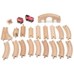 Melissa & Doug Train Set Wooden Figure 8 Track Bridge 22 Pieces -Trendy Toy Store HEA10703 2 opt