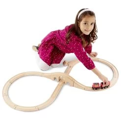 Melissa & Doug Train Set Wooden Figure 8 Track Bridge 22 Pieces -Trendy Toy Store HEA10703 4 opt