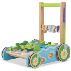 Melissa & Doug Chomp & Clack Alligator Wooden Push Along Toy -Trendy Toy Store HEA13129 3 opt