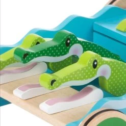 Melissa & Doug Chomp & Clack Alligator Wooden Push Along Toy -Trendy Toy Store HEA13129 5 opt