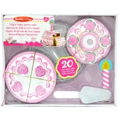 Melissa & Doug Wooden Triple Layer Party Cake Play Set 20 Pieces 7 Melissa & Doug Wooden Triple Layer Party Cake Play Set 20 Pieces -Trendy Toy Store HEA14069 1 opt