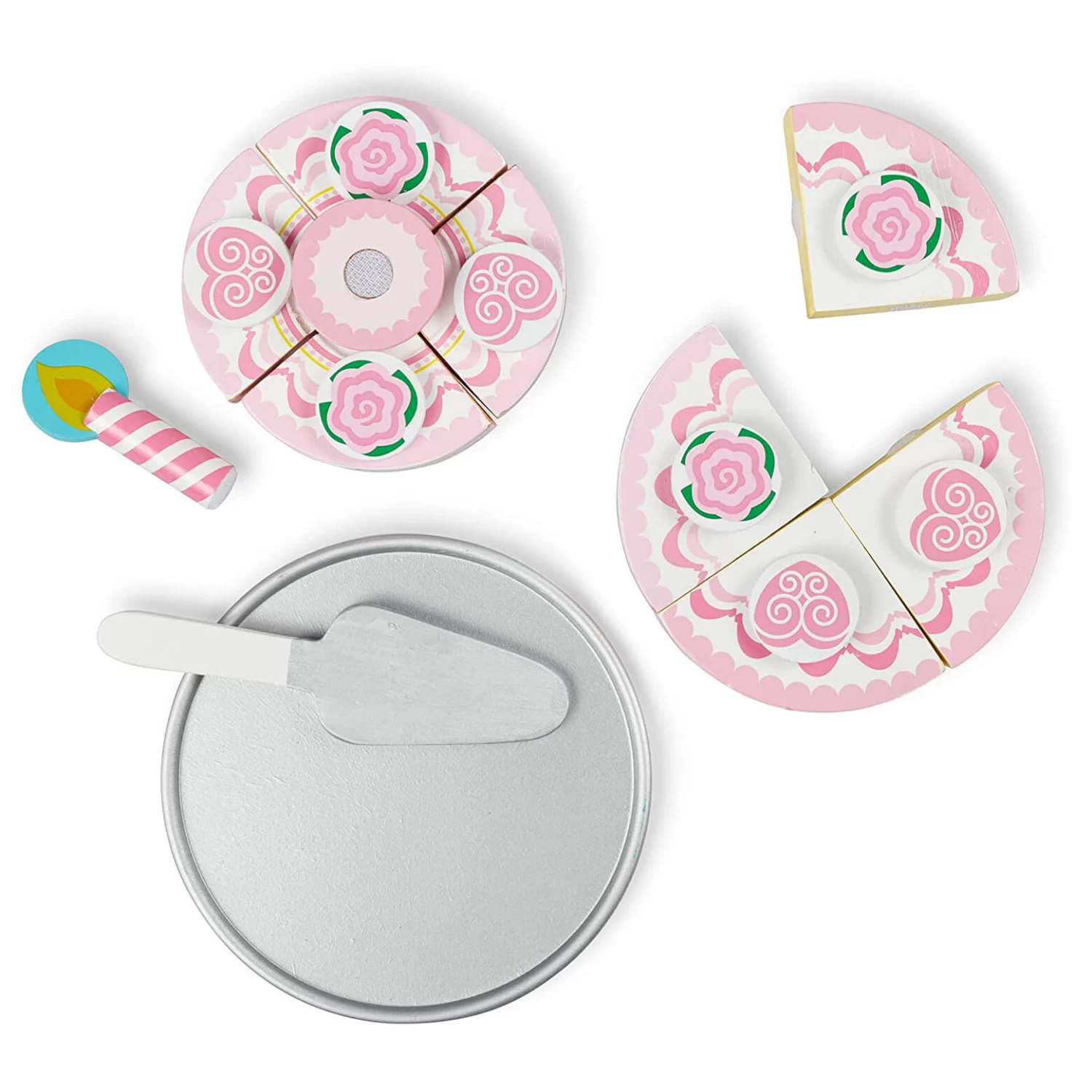 Melissa & Doug Wooden Triple Layer Party Cake Play Set 20 Pieces 4 Melissa & Doug Wooden Triple Layer Party Cake Play Set 20 Pieces - Image 4