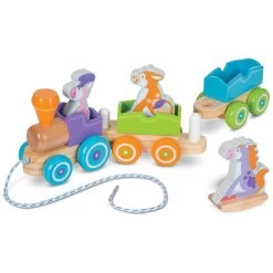 Melissa & Doug 6 Piece Wooden Pull Train Rocking Farm Animals 6 Melissa & Doug 6 Piece Wooden Pull Train Rocking Farm Animals -Trendy Toy Store HEA14608 3 opt