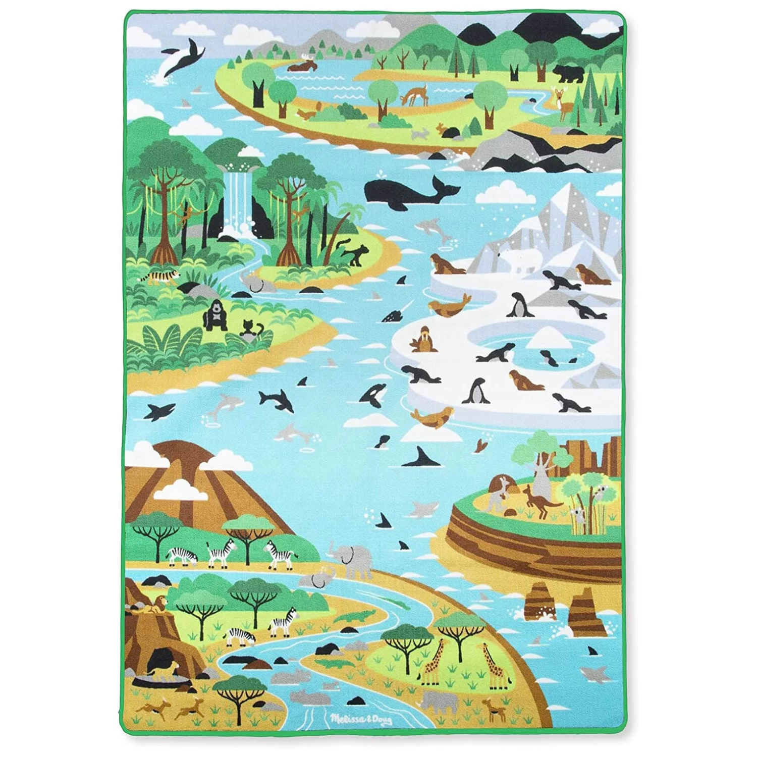 Melissa & Doug Jumbo Habitats Rug 5 Animals Play Mat 200cm 1 Melissa & Doug Jumbo Habitats Rug 5 Animals Play Mat 200cm