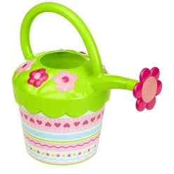 Melissa & Doug Pretty Petals Watering Can Kids Size Green Pink