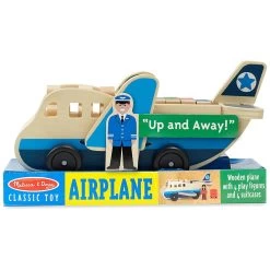 Melissa & Doug Wooden Airplane 9 Pieces Toy Figures Suitcases
