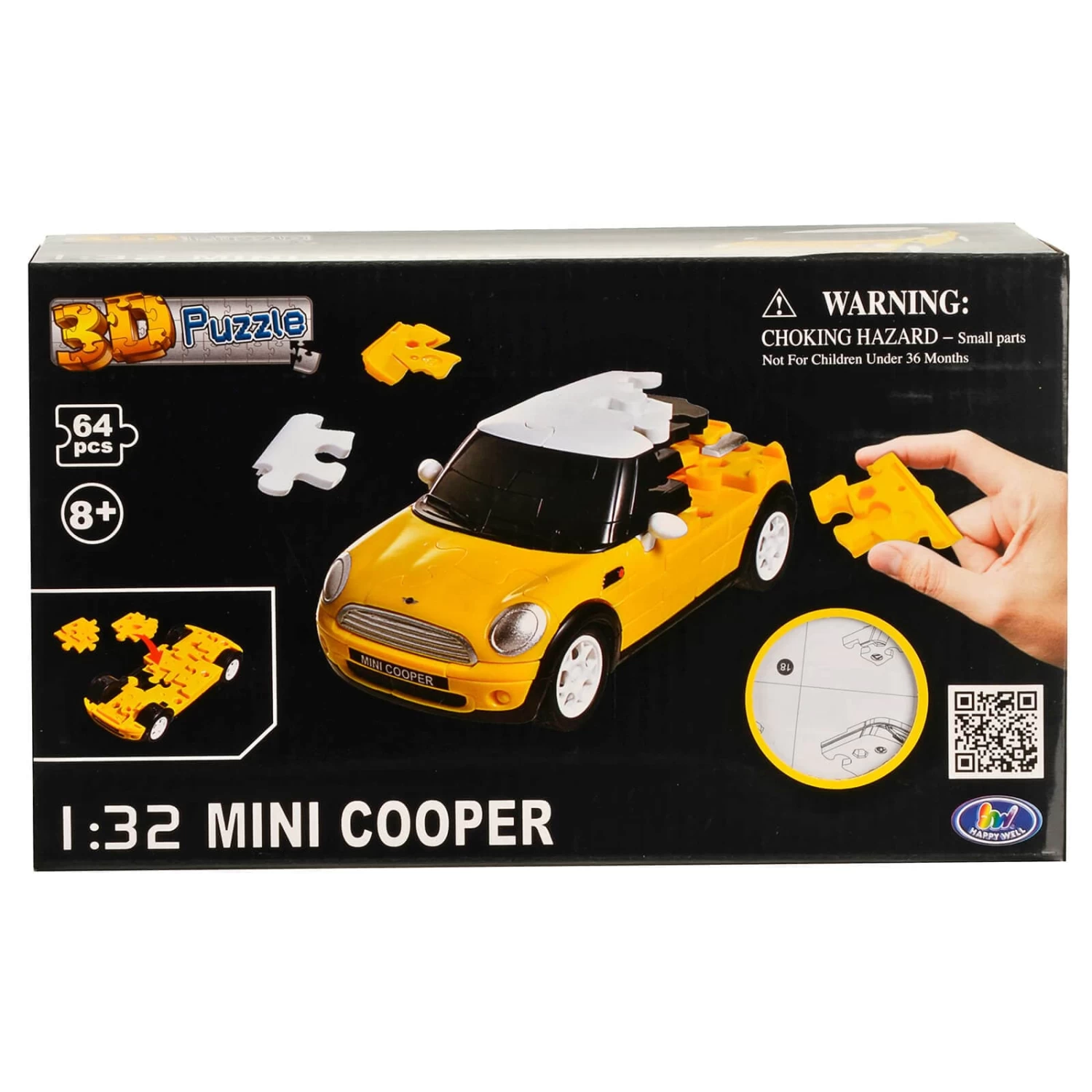 3D Jigsaw Puzzle Car 1:32 Scale Model Plastic Pieces Age 8+ 1 3D Jigsaw Puzzle Car 1:32 Scale Model Plastic Pieces Age 8+
