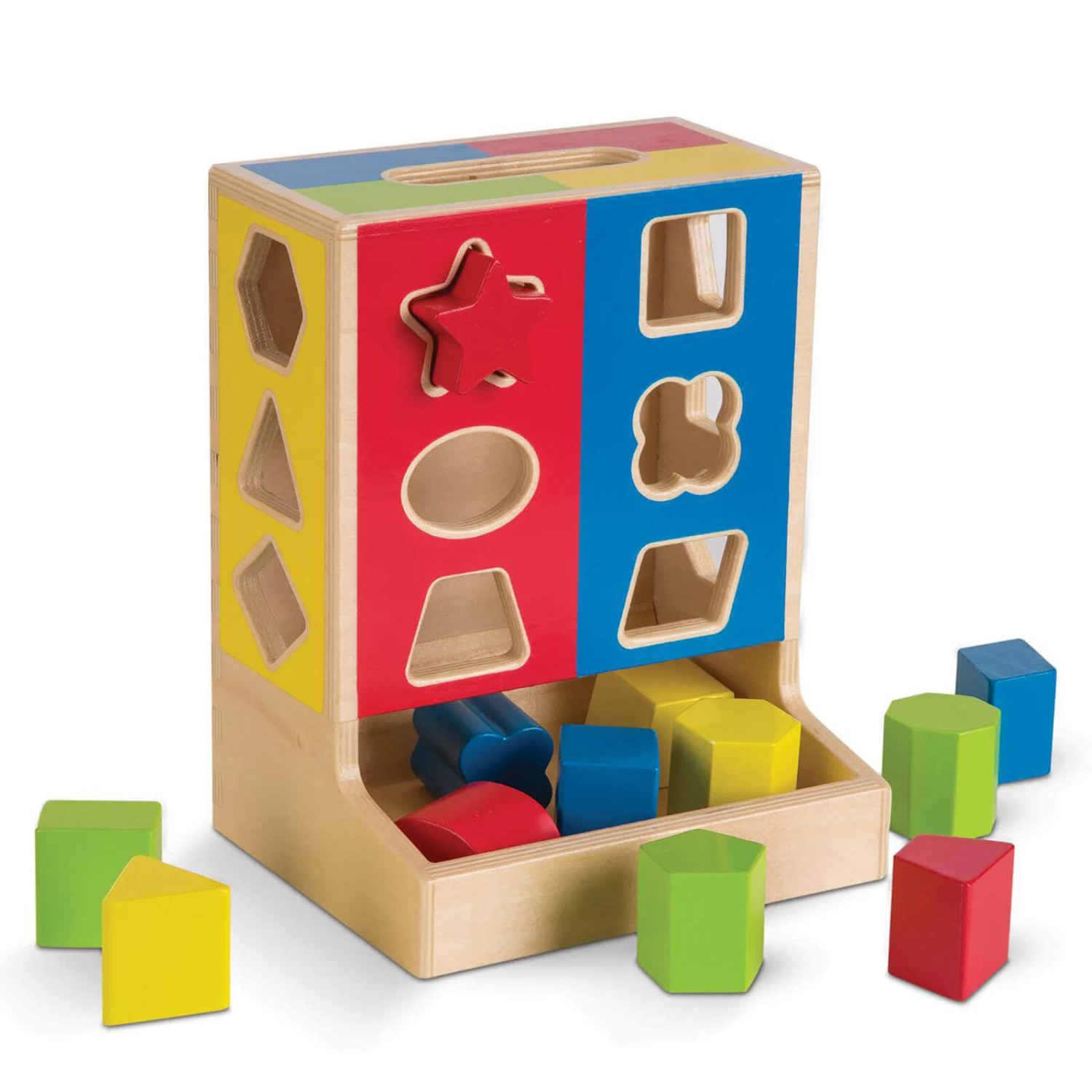 Melissa & Doug Wooden Shape Sorter 12 Colour Blocks 18m+ 1 Melissa & Doug Wooden Shape Sorter 12 Colour Blocks 18m+