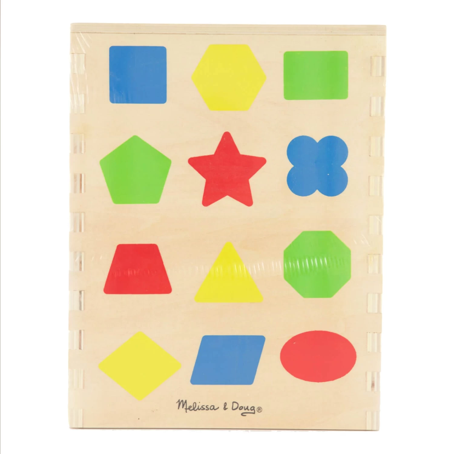 Melissa & Doug Wooden Shape Sorter 12 Colour Blocks 18m+ 3 Melissa & Doug Wooden Shape Sorter 12 Colour Blocks 18m+ - Image 3