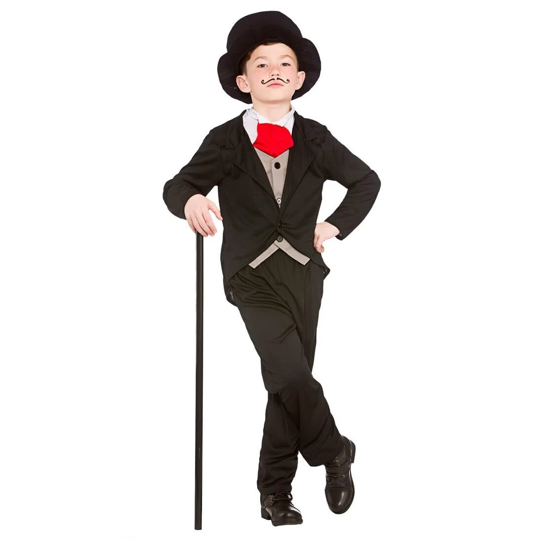 Boys Victorian Gentleman Top Hat Black Halloween Costume 1 Boys Victorian Gentleman Top Hat Black Halloween Costume