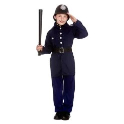 Boys Victorian Policeman Helmet Navy Blue Halloween Costume