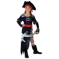 Girls Pretty Pirate Princess Fancy Dress Halloween Costume