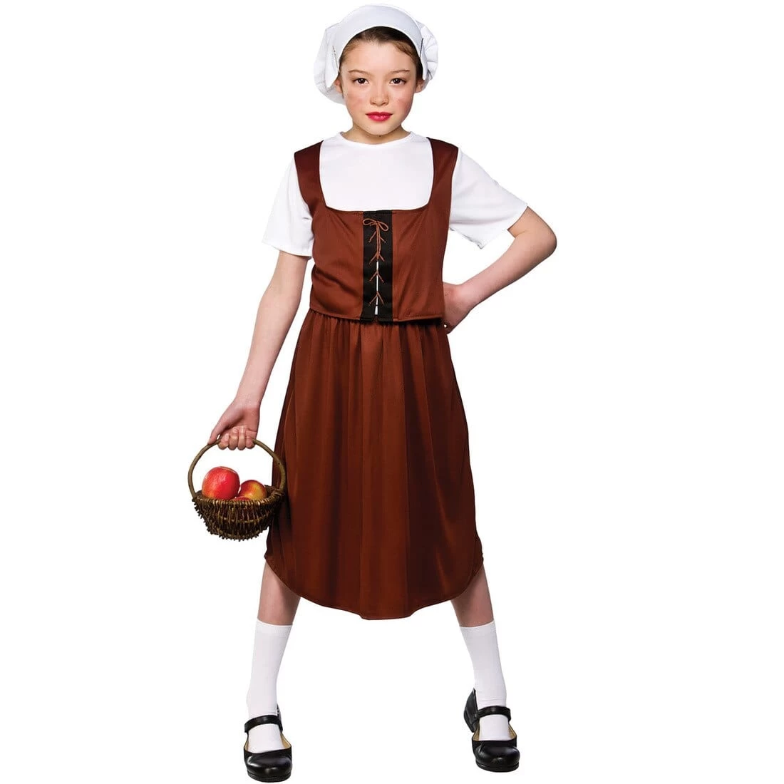 Girls Tudor Peasant Historical Fancy Dress Halloween Costume 1 Girls Tudor Peasant Historical Fancy Dress Halloween Costume