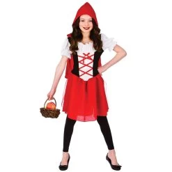 Girls Fairy Tale Little Red Riding Hood Fancy Dress Costume