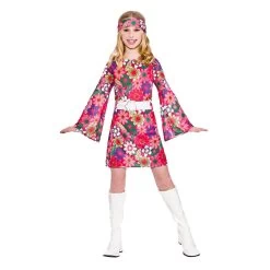 Girls Retro Go Go Girl Fancy Dress Halloween Costume