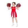 Girls Red Cheerleader Fancy Dress Halloween Costume